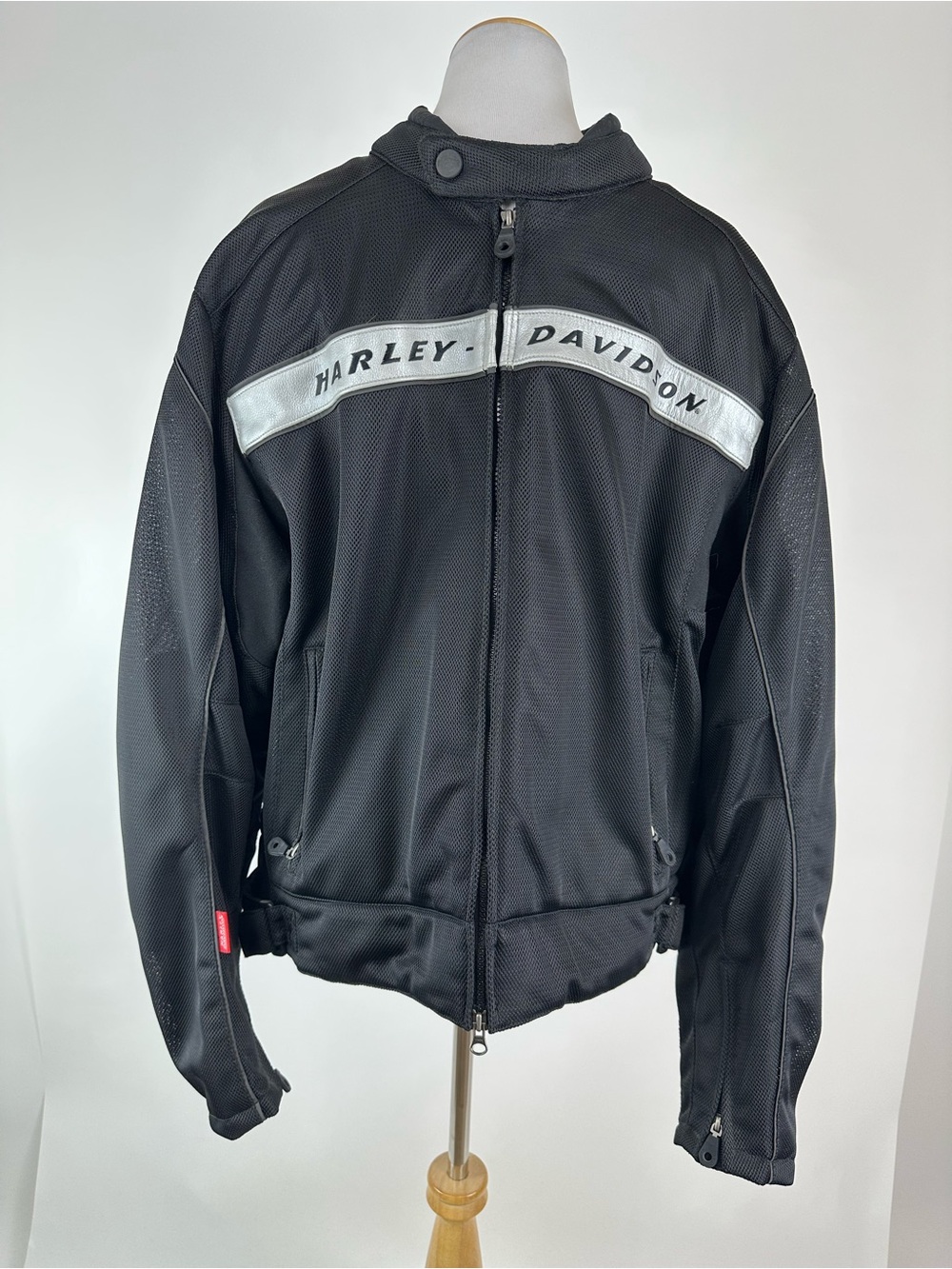Harley Davidson Riding Jacket Protective Padding Zip Front Size XL
